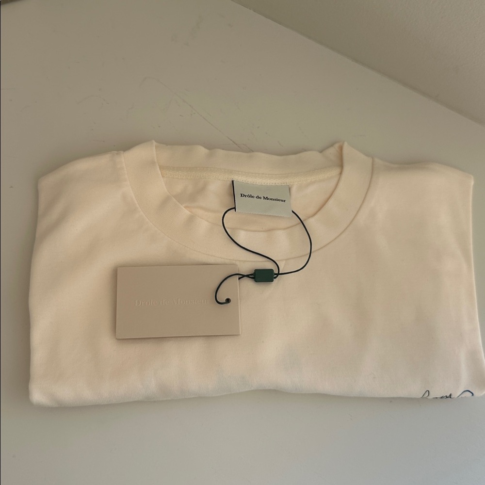 Drole de Monsieur Ivory Crewneck T-Shirt